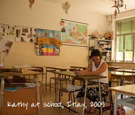 Kathy at School, Southern Italy, 2009